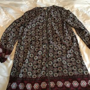 Printed Zipper Dress